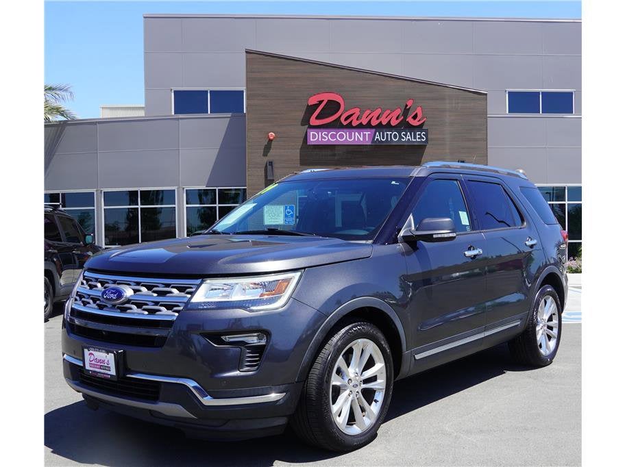 2019 Ford Explorer Limited in Gray — front three-quarter view
