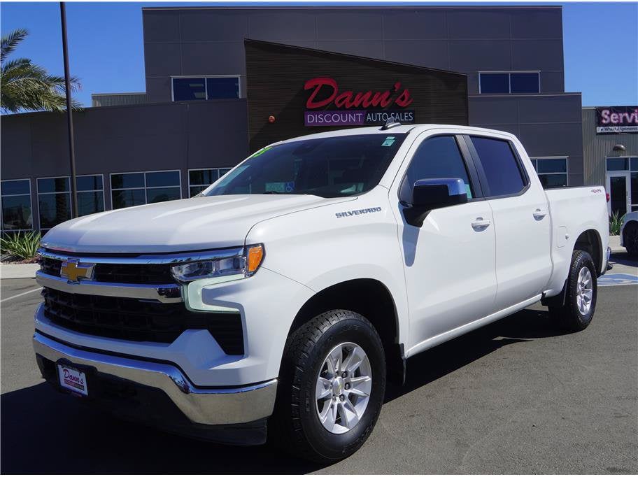 2023 Chevrolet Silverado 1500 LT in Summit White — front three-quarter view